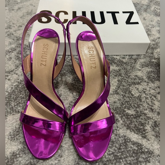 SCHUTZ FUSCHIA HEEL 7.5 NBW - Picture 7 of 9